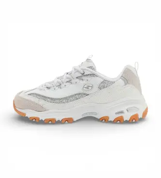 Skechers per donna 150724 Sneakers D'Lites Stellar Shimmer bianche, Bianco, Basso, Stringhe, Casual Naturale
