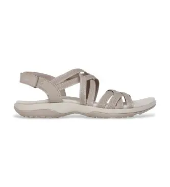 per donna 163571 Sandali Reggae Slim Summer Getaway color talpa (41), Basso, Velcro, Casual, Taupe