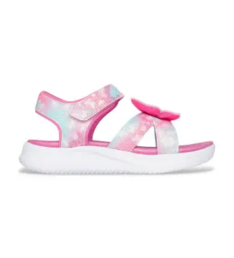 Skechers per ragazza 303109L Sandali Pink Jumpsters Butterfly Brights, Basso, Velcro, Casual, Rosa, moda per bambini
