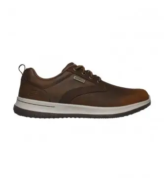 per uomo 65693 Delson Antigo sneakers in pelle marrone (46), Basso, 1 a 3 cm, Stringhe, Casual