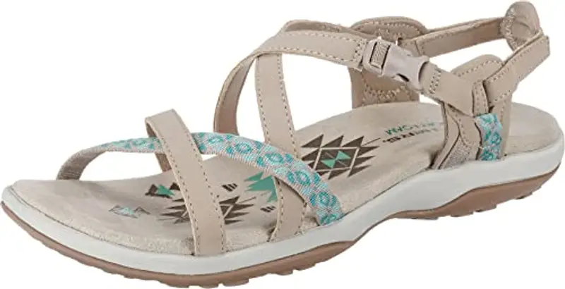 Skechers Reggae Slim - Vacay, Sandali Donna, Beige Taupe, 38 EU