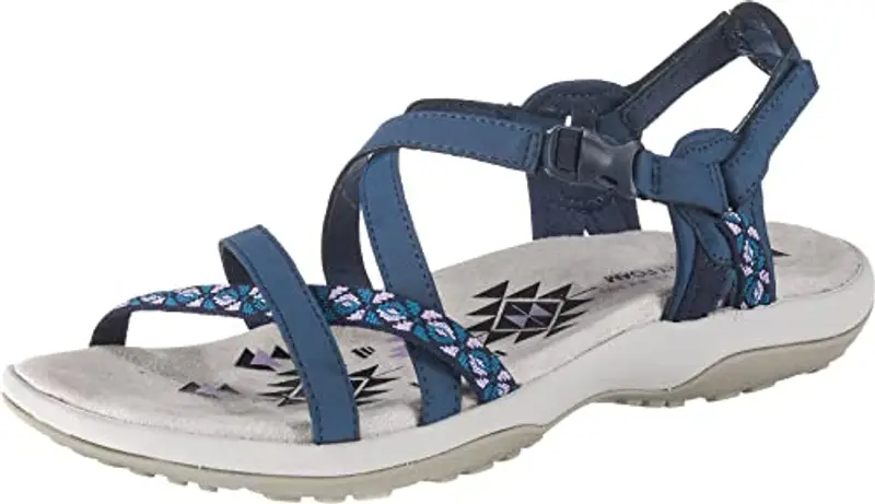 Skechers Reggae Slim - Vacay, Sandali Donna, Blue Navy Nvy, 40 EU
