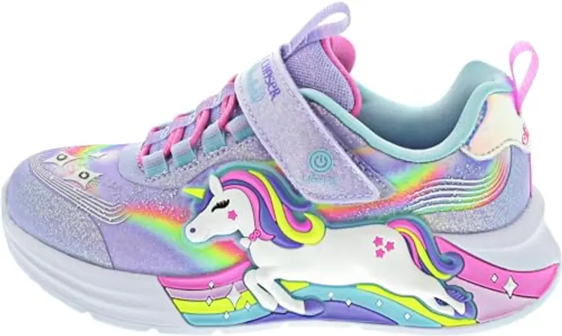 Skechers S-Lights Unicorn Chaser, Sneaker da Bambina (Lavender/Multi, Sistema Taglie Calzature EU, Bambino Piccolo (2-5 Anni), Numero