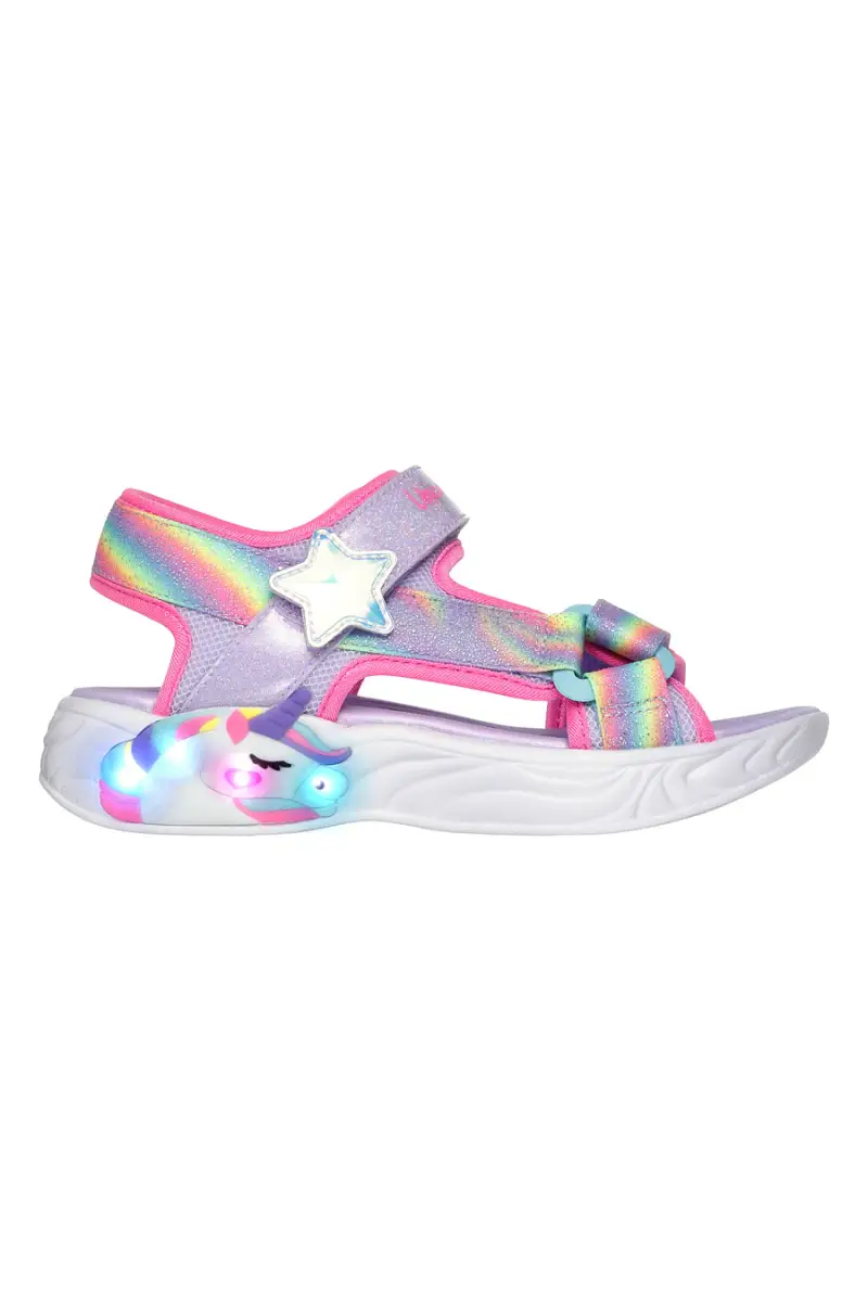SKECHERS Sandali lilla con luci Dreamy Unicorns [LILLA]