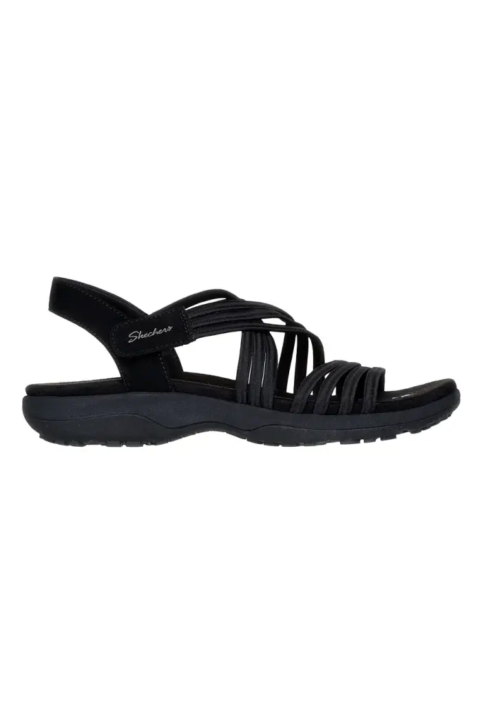 Sandali neri con fasce elastiche Skechers REGGAE SLIM SUNNYSIDE 2 0 [NERO]