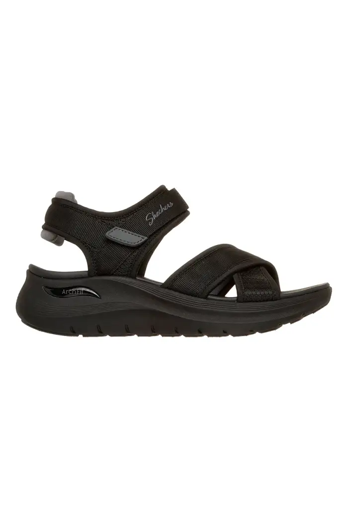 Sandali neri con fasce incrociate regolabili Skechers ARCH FIT 2 0 SANDAL FEELIN BRIGHT [NERO