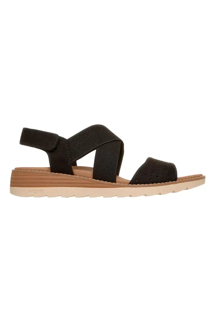 Sandali nero con fascia incrociata e Arch Fit Skechers Arch Fit Oasis B Perf [NERO]