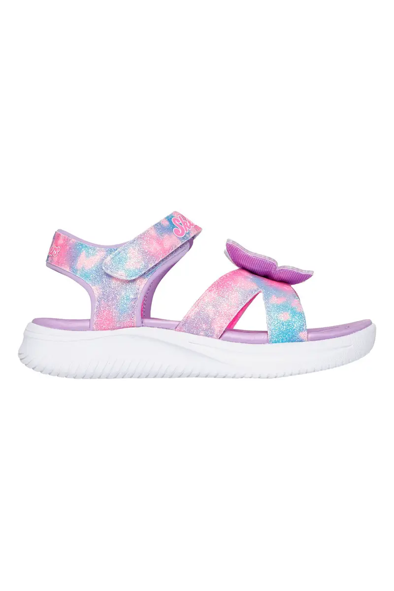 SKECHERS Sandali Viola con Farfalla sulla tomaia JUMPSTERS SANDAL - BUTTERFLY BRITES [LAVANDA]