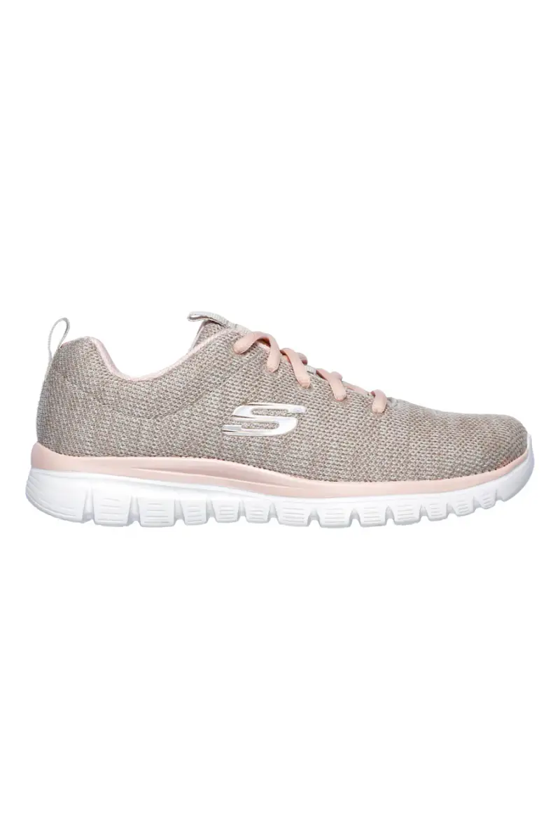SKECHERS Sneakers beige in mesh leggere con memory foam Graceful Twisted Fortune [NTCL]