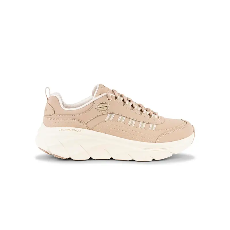SKECHERS Sneakers donna rosa da palestra Relaxed Fit D Lux Walker 2 0 - Golden Step con suola chunky