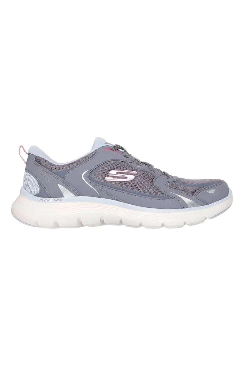 SKECHERS Sneakers grigio polvere in mesh con memory foam Flex Appeal 5.0 Retro Rush [GRIGIO]