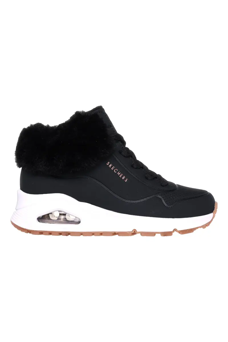 SKECHERS Sneakers Mid-Cut Nere Con Pelo Uno Fall Air [NERO]