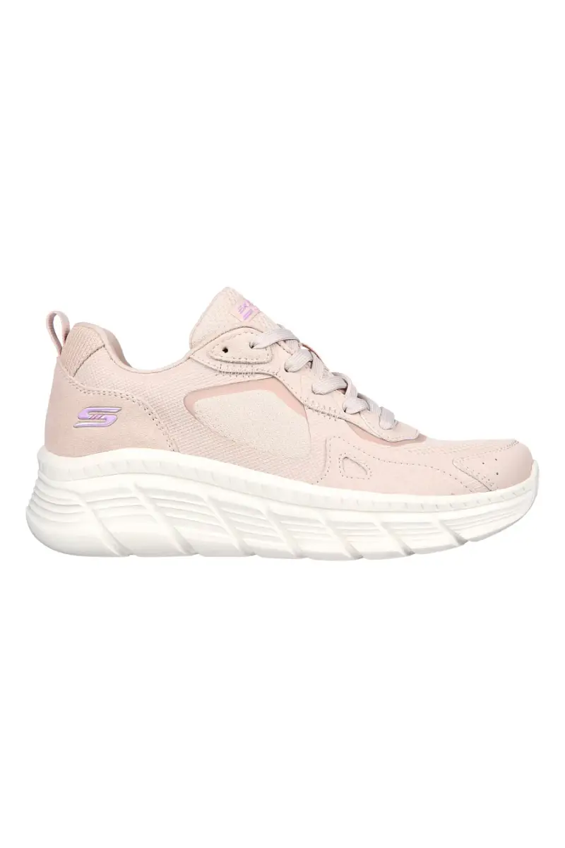 Sneakers Rosa con Tomaia in Mesh Skechers BOBS Sport B Flex Hi - Forces Within [NATURALE]