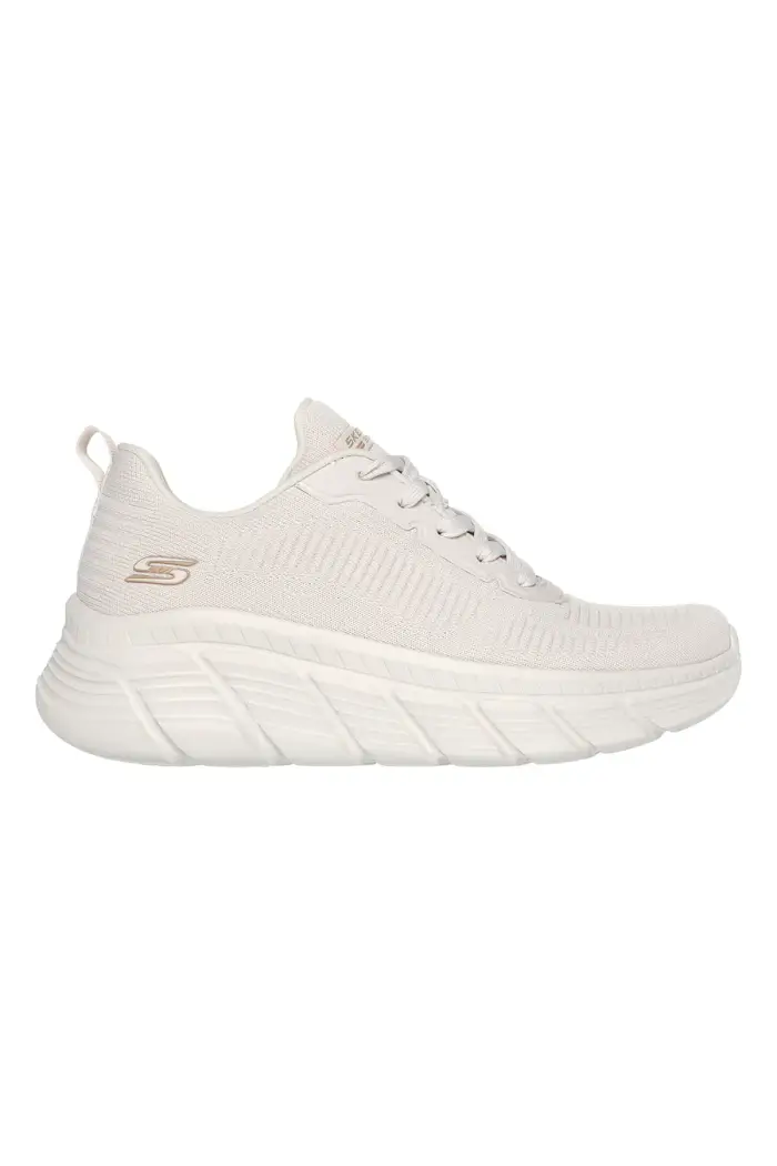 Sneakers sage in knit con memory foam Skechers Bobs B Flex Hi Flying Hi [OFF WHITE]