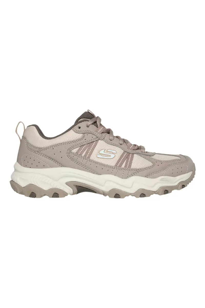 SKECHERS Sneakers trekking beige con lacci Stamina at [BEIGE]