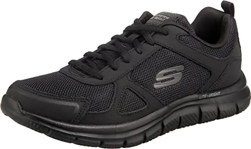 Skechers Track Scloric, Sneaker, Uomo, Nero Total Black, 44 EU