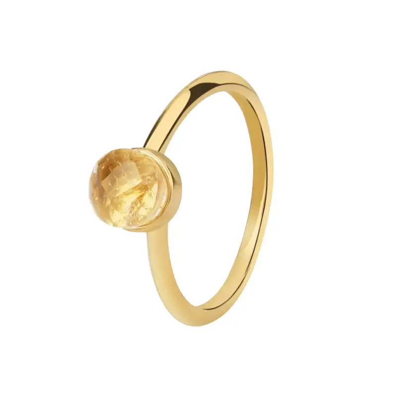Sloya Anello in pietra di citrino da donna Aurora