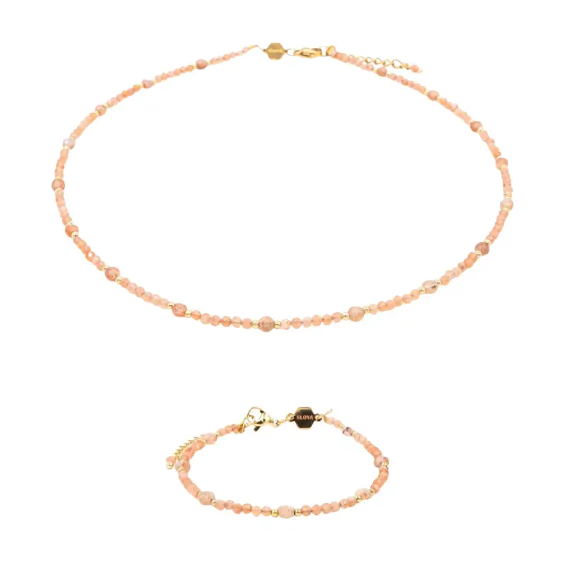 Sloya Collana e bracciale in pietre di sole donna Paloma