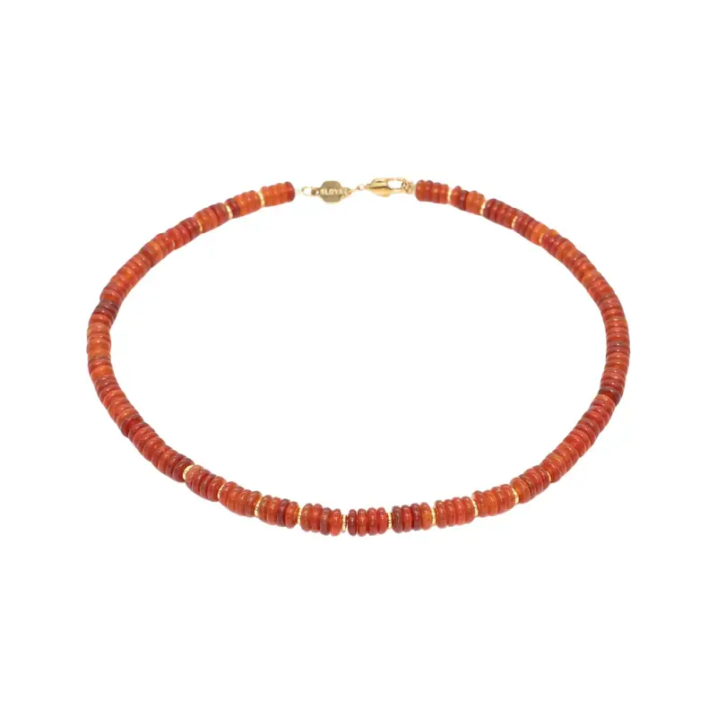 Sloya Collana in pietre di Agata rossa donna Blima