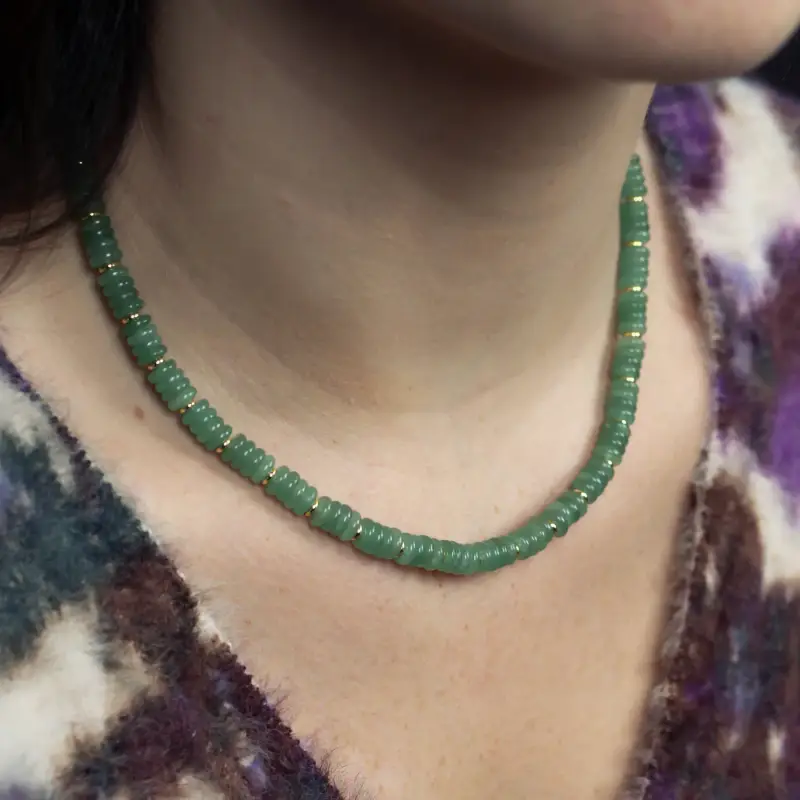 Sloya Collana in pietre di Avventurina da donna Blima