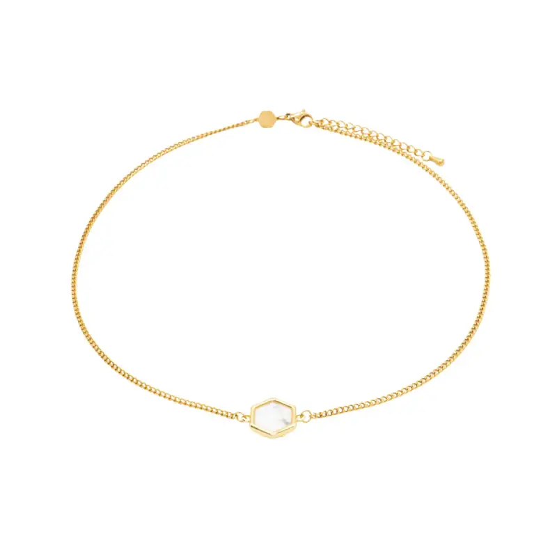 Sloya Collana in pietre di howlite donna Hexalia