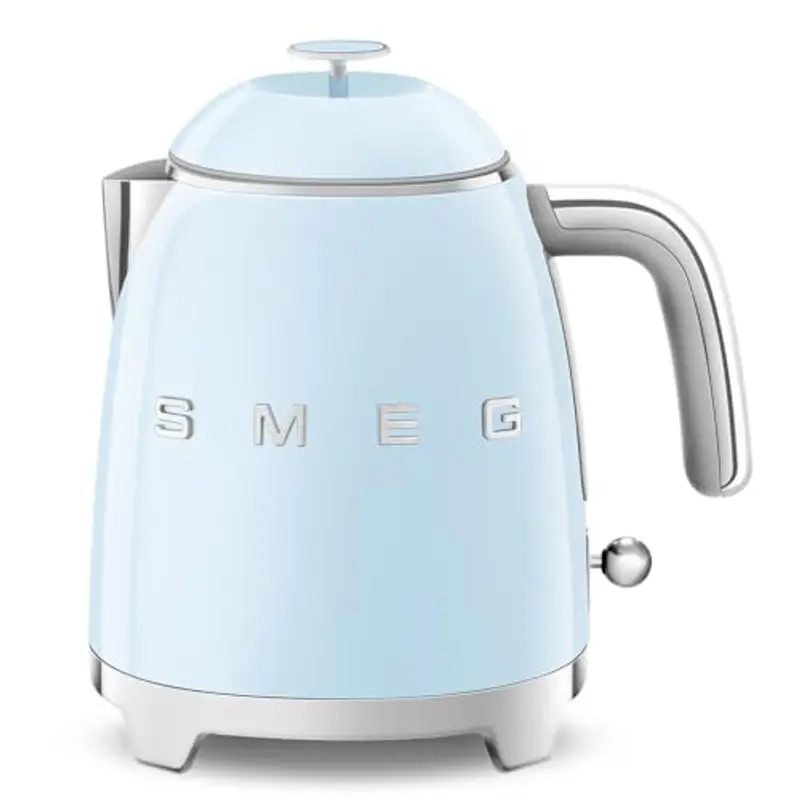 Smeg Bollitore Elettrico Piccolo KLF05PBEU 0, 8 L, Filtro Acciaio Inox, Autospegnimento di Sicurezza, Indicatore