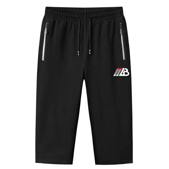 Pantaloncini da uomo estivi in ​​cotone lavorato a maglia a sette punti pantaloni medi XXXXL