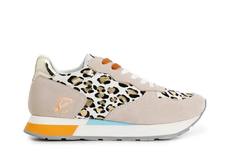 CafèNoir sneakers in pelle scamosciata e cavallino deserto