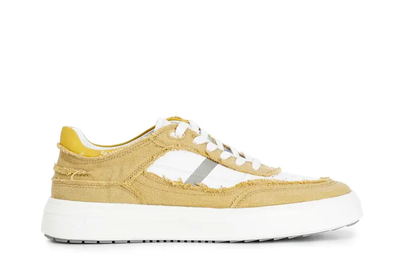 CafèNoir sneakers uomo in tessuto giallo