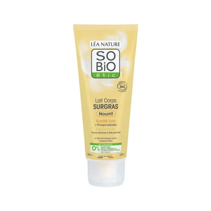 SO BiO étic LÉa nature Latte Corpo Idratante al Burro di Karité Bio, 200 ml