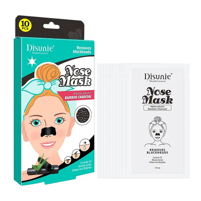 Maschera nasale idratante e detergente per l acne dei pori con carbone di bambù per la pulizia della testa nera 10PCS