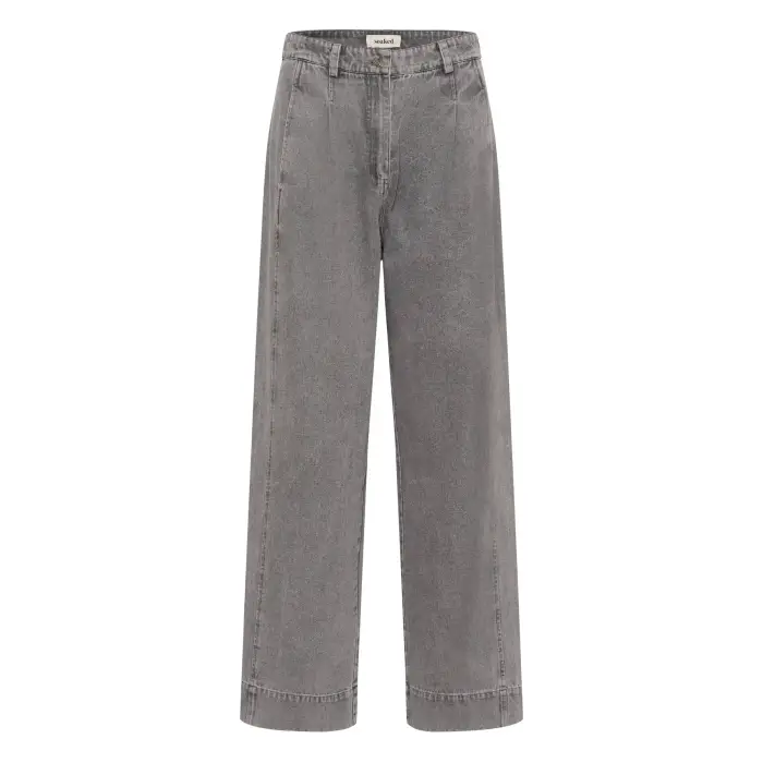 Soaked in Luxury Jeans a gamba larga donna SLNinnia Gris
