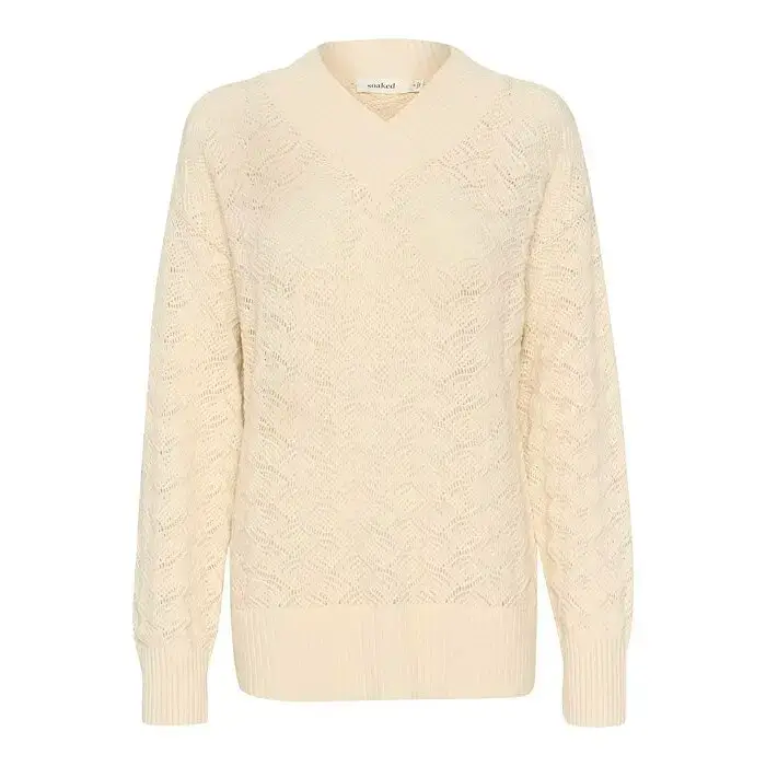 Soaked in Luxury Maglietta col V donna Musling Blanc