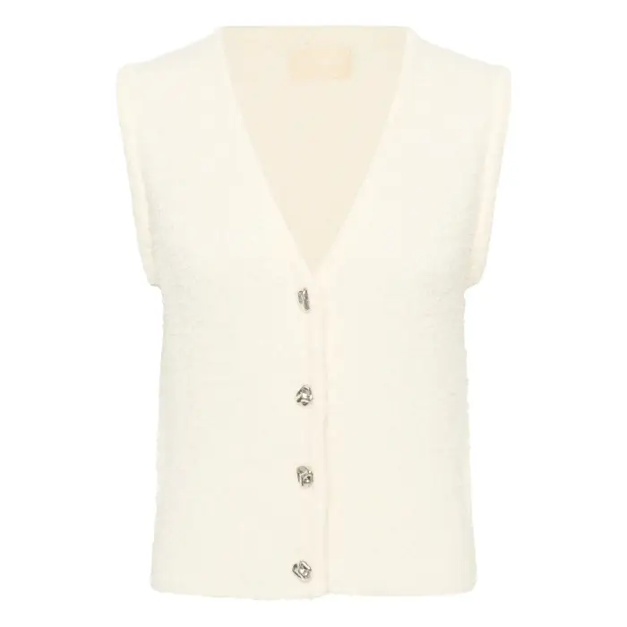 Soaked in Luxury Pile donna senza maniche Damali Blanc