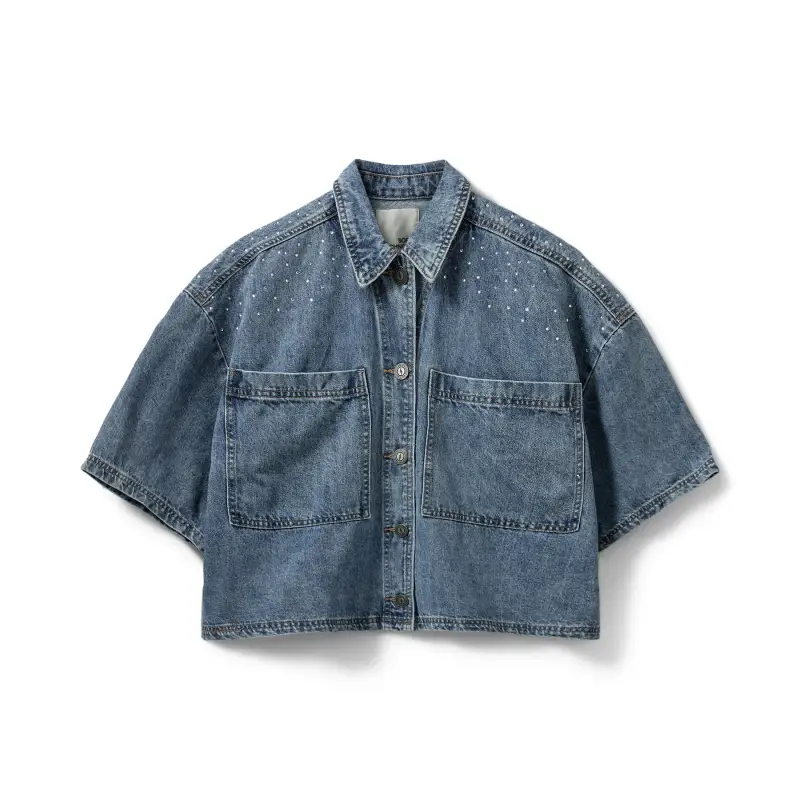 Sofie Schnoor Camicia a maniche corte in denim donna AlineSW