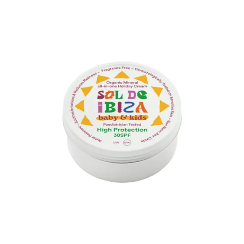 Sol De Ibiza Baby & Kids Organic Mineral All-In-One Holiday Crema Spf 30, 30 G