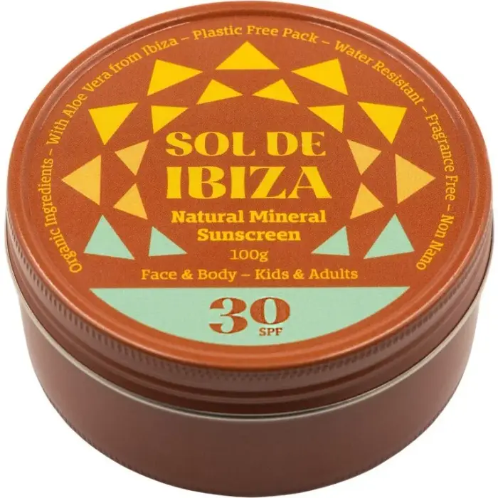 Sol De Ibiza Protezione Solare Minerale Naturale Spf 30, 100 G