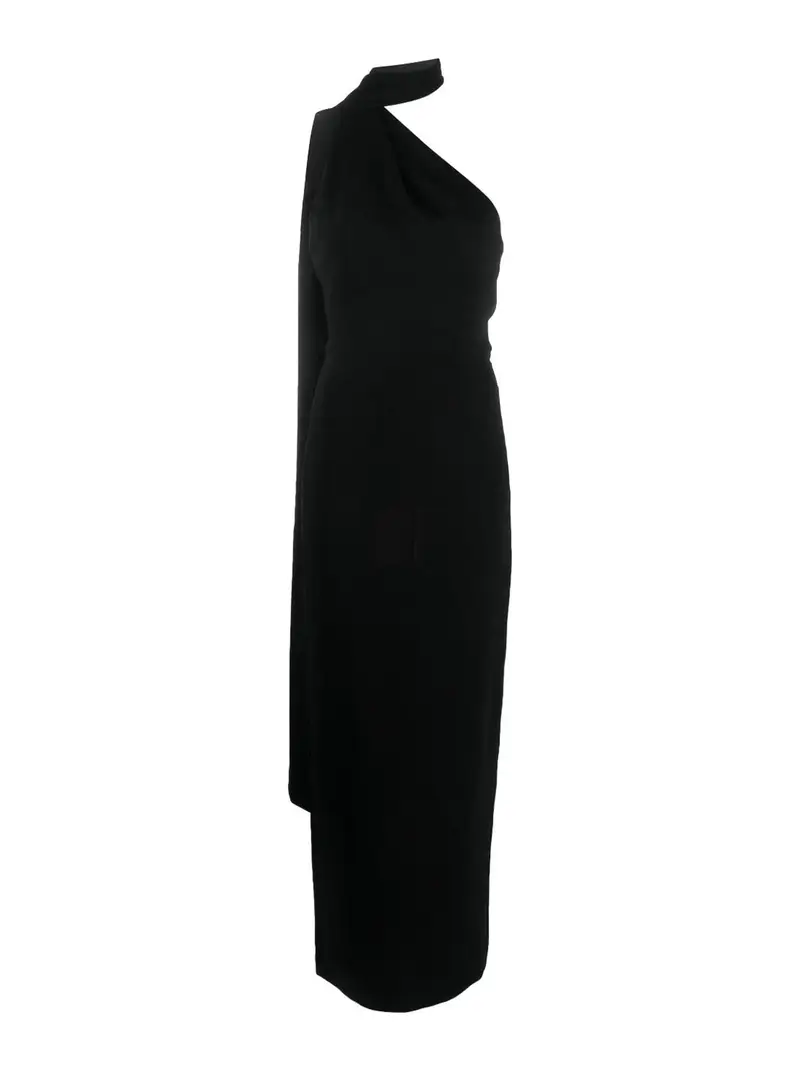 Solace London Vestito Demi Maxi Nero