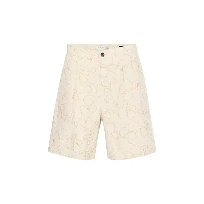 Solid Gonna plissettata con ricami Alann Beige