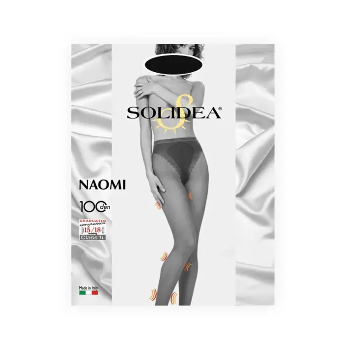 Solidea Naomi 100 Denari Collant Velati Compressione 15 18mmHg Nero 2M - Collant