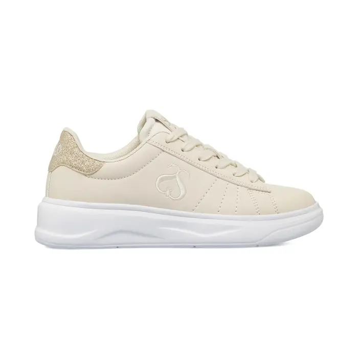 Sneakers beige Solo Soprani da donna con dettaglio glitterato