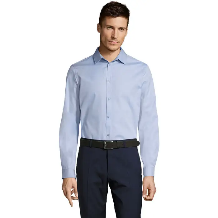 Sols Camicia a maniche lunghe BRODY MEN camisa de hombre-corte recto de mangas largas Multicolore