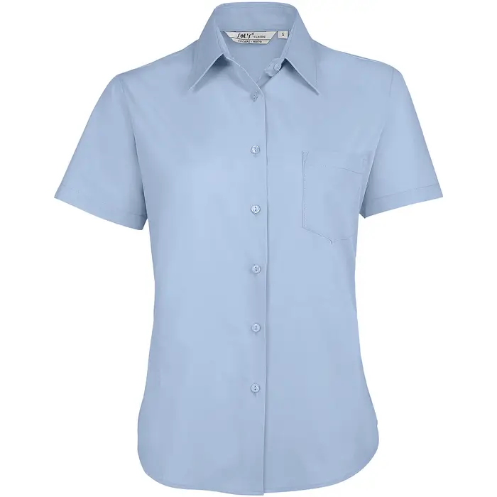 Sols Camicia ESCAPE WOMENN-CAMISA POPELÍN MUJER MANGA CORTA-Corte ceñido Multicolore