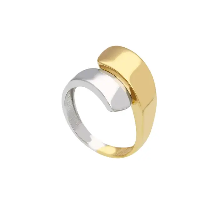 Anello Contrarié - Oro Giallo E Bianco - Songa Antonio