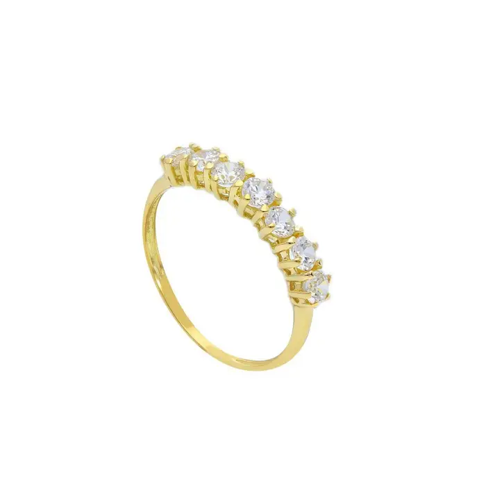 SONGA ANTONIO Anello Fedina In Oro Giallo Con Zirconia Cubica