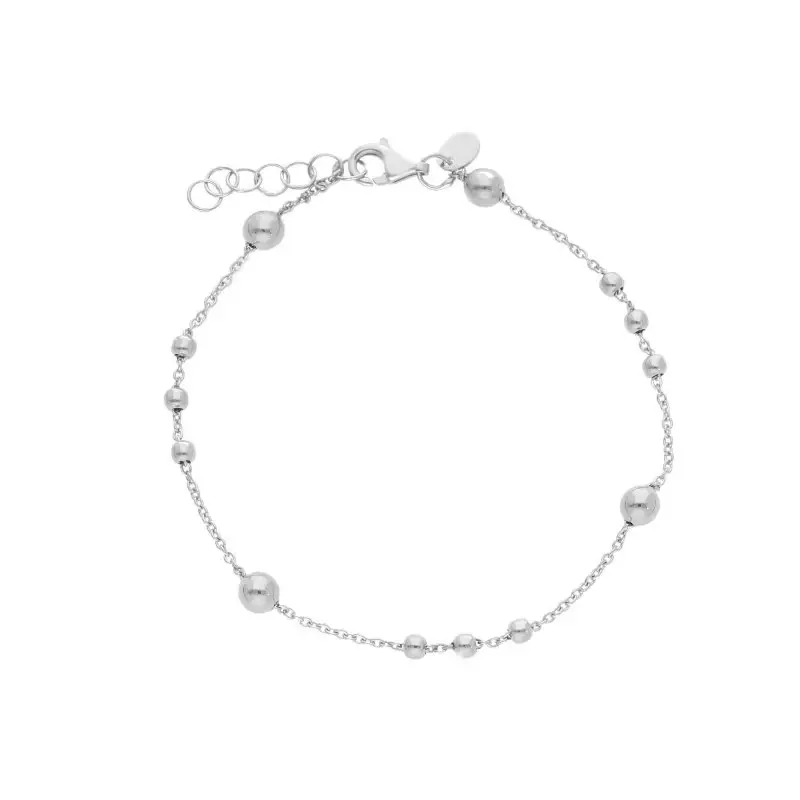 SONGA ANTONIO Bracciale Pallinato/Beads - Oro Bianco