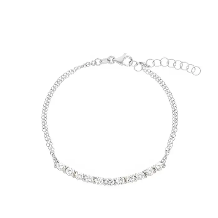 SONGA ANTONIO Bracciale Tennis - Oro Bianco