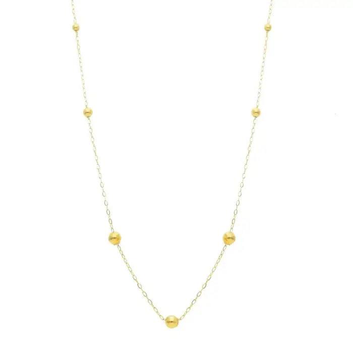 SONGA ANTONIO Girocollo Pallinato In Oro Giallo 18 Ct