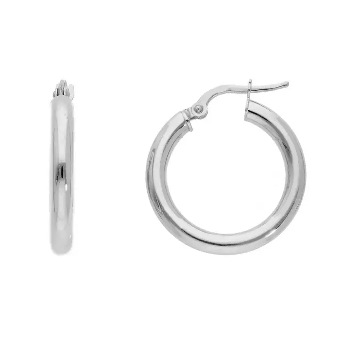SONGA ANTONIO Orecchini Cerchio - Oro Bianco 18 Ct