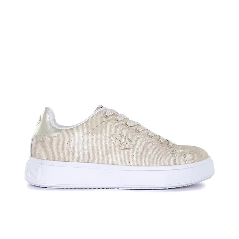 SOPRANI SPORT Sneakers beige da donna con dettaglio cangiante